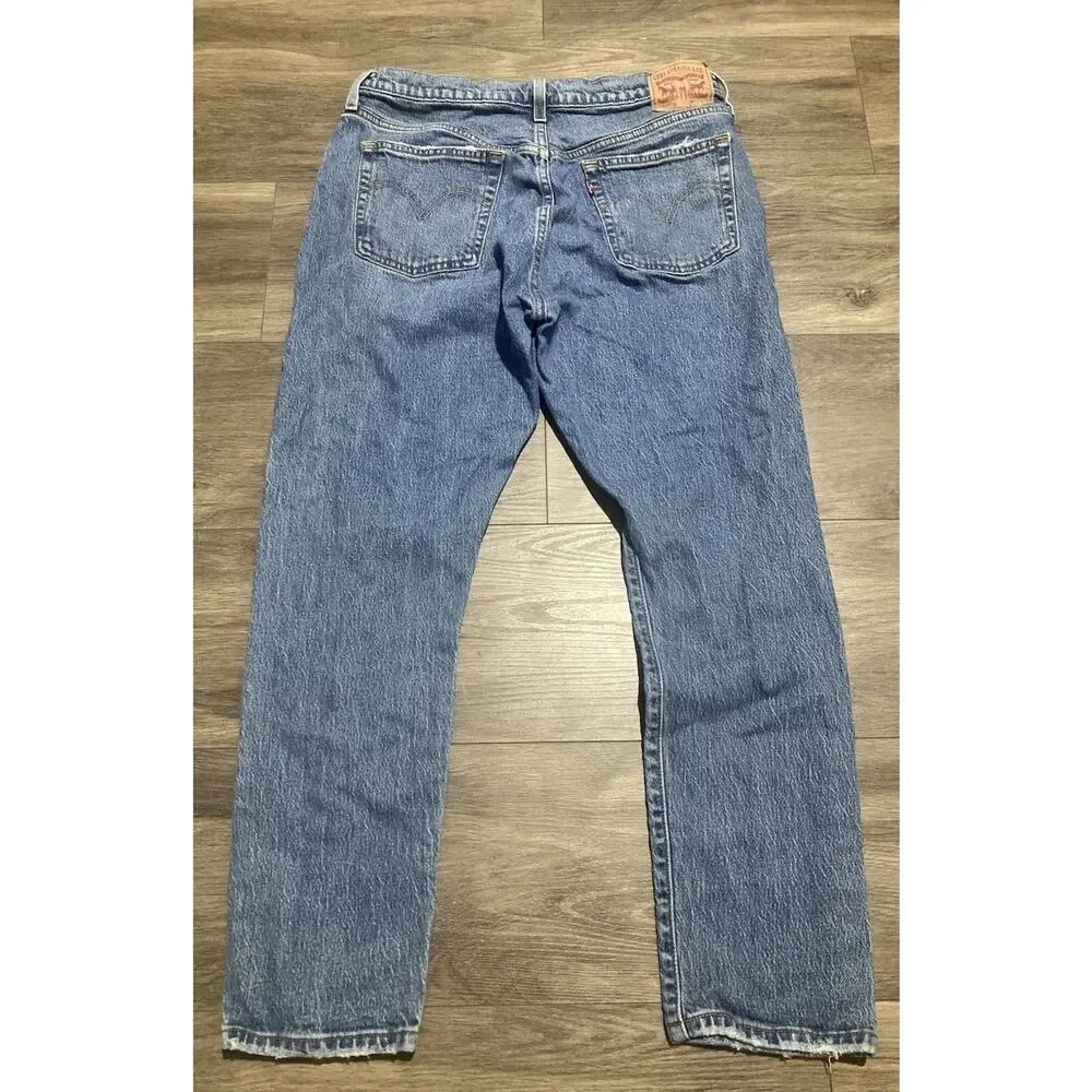 Levi's 501 Women's Jeans Medium Wash Button Fly Size 31x28 High Rise Boho Slim